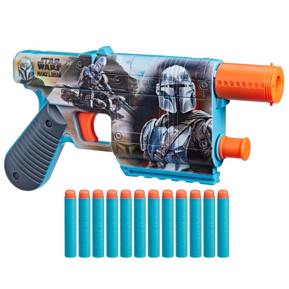 Blaster Nerf Star Wars The Mandalorian, 12 fléchettes Nerf Elite, cadeaux pour enfants à partir de 8 ans product thumbnail 1