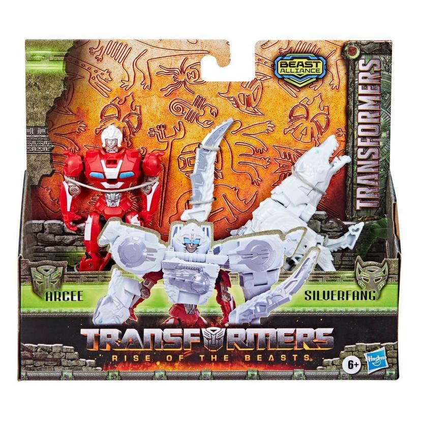 Transformers: Rise of the Beasts, Beast Alliance, pack de 2 figurines Beast Combiners Arcee et Silverfang, dès 6 ans, 12,5 cm product image 1