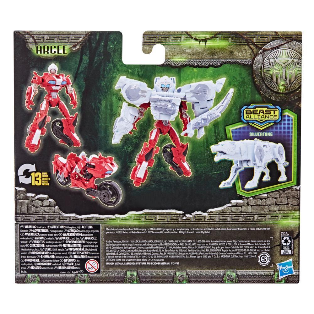 Transformers: Rise of the Beasts, Beast Alliance, pack de 2 figurines Beast Combiners Arcee et Silverfang, dès 6 ans, 12,5 cm product thumbnail 1