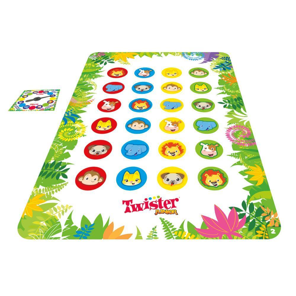 Jeu Twister Junior, tapis réversible aventure animalière, jeu pour 2 à 4 joueurs, à partir de 3 ans product thumbnail 1