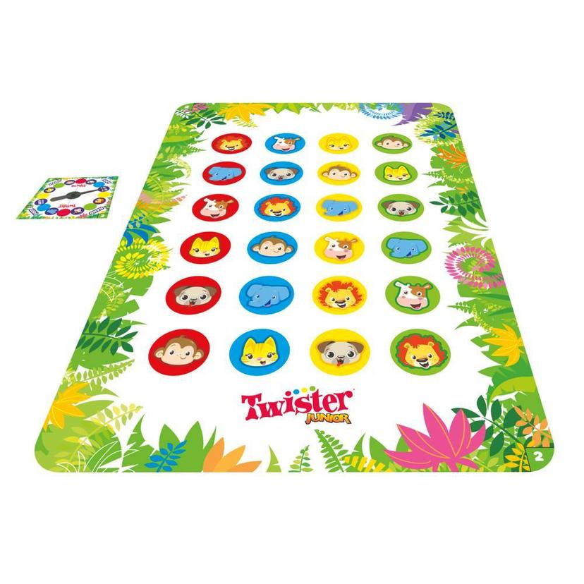 Jeu Twister Junior, tapis réversible aventure animalière, jeu pour 2 à 4 joueurs, à partir de 3 ans product image 1
