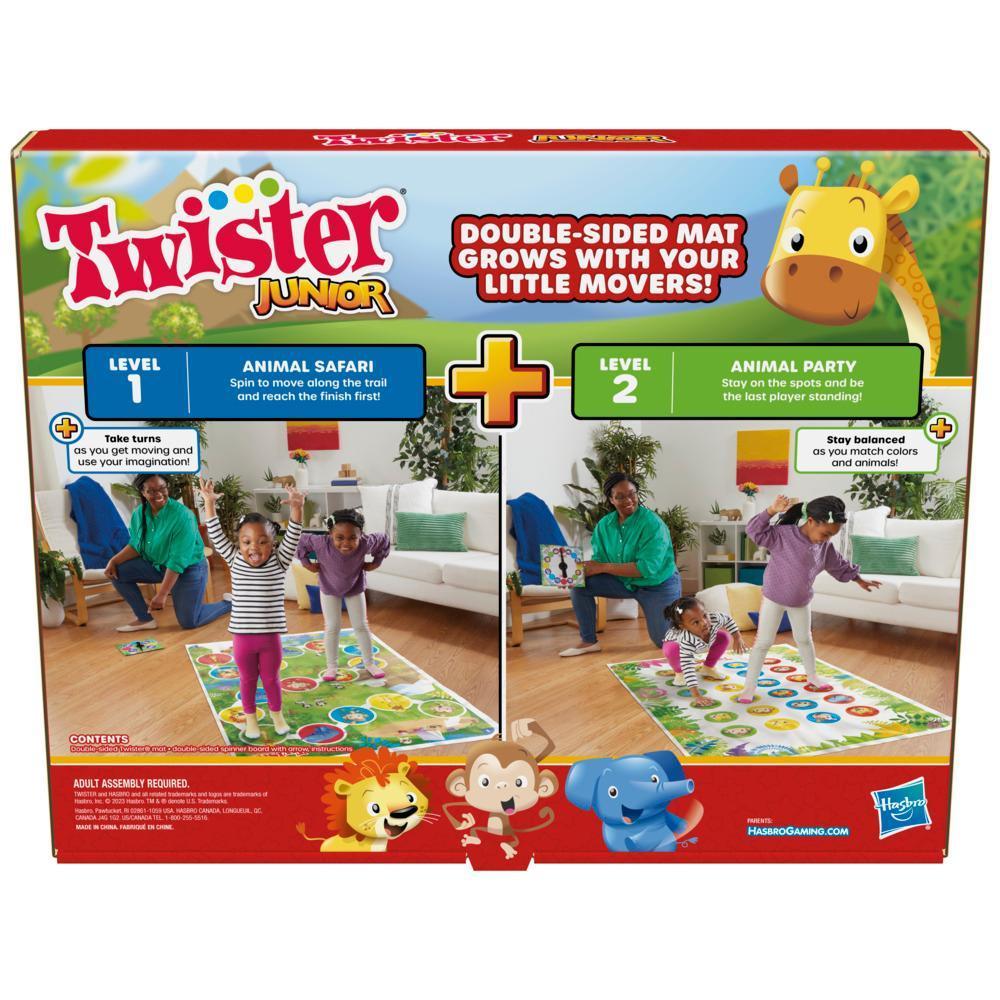 Jeu Twister Junior, tapis réversible aventure animalière, jeu pour 2 à 4 joueurs, à partir de 3 ans product thumbnail 1