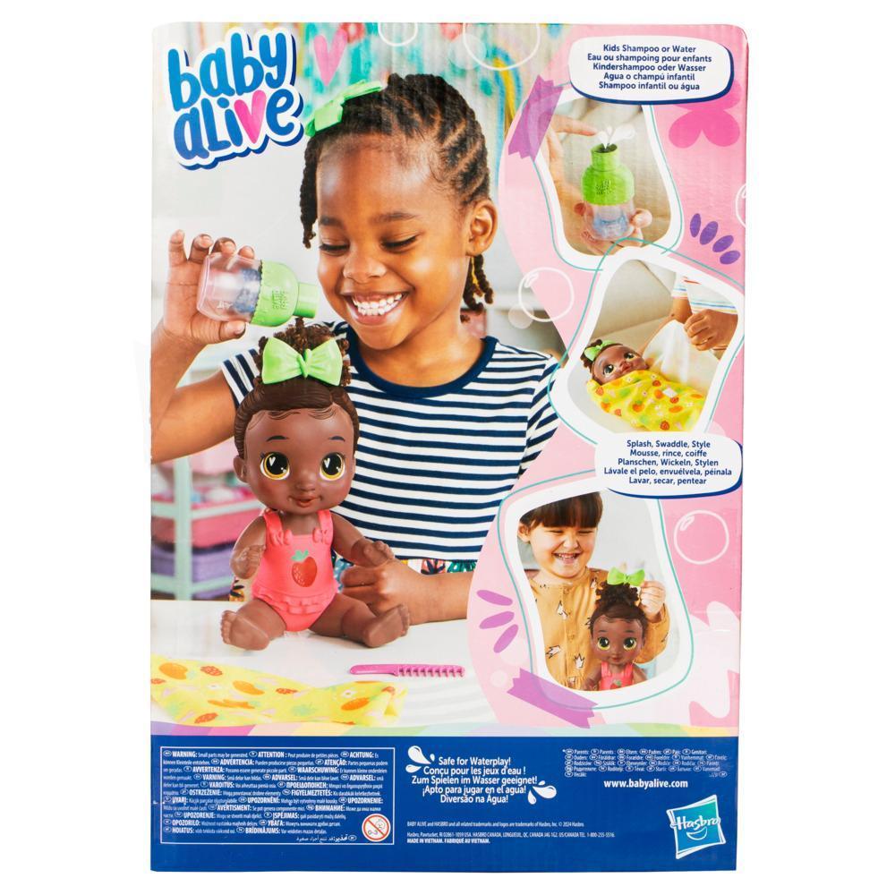 Baby Alive, poupée Berry Boo L'heure du shampooing, cheveux noirs, jouet de bain product thumbnail 1