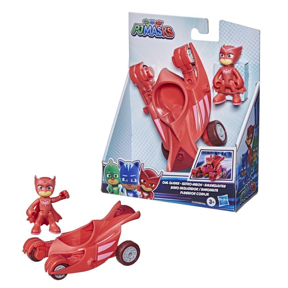 Pyjamasques, Astro-Hibou, véhicule de héros avec figurine articulée, jouets préscolaires, jouets de super-héros, dès 3 ans product thumbnail 1