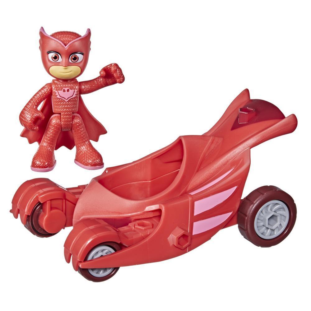 Pyjamasques, Astro-Hibou, véhicule de héros avec figurine articulée, jouets préscolaires, jouets de super-héros, dès 3 ans product thumbnail 1