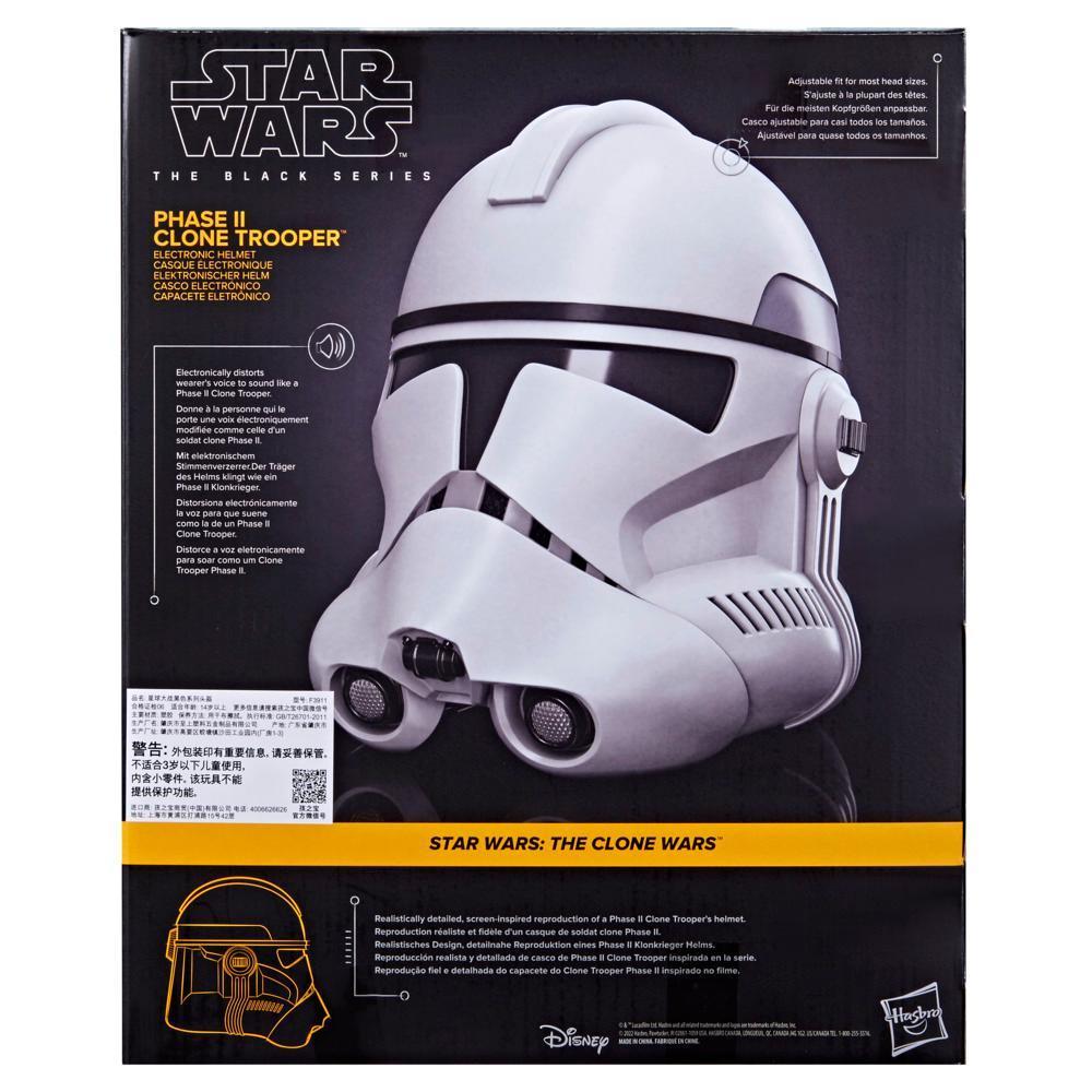 Star Wars The Black Series, The Clone Wars, casque électronique premium de Clone Trooper Phase II, article de collection, dès 14 ans product thumbnail 1