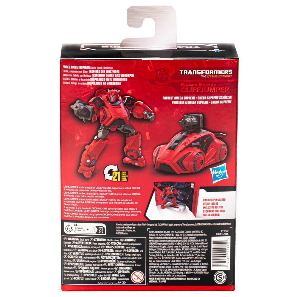 Transformers Generations Studio Series 05, figurine Gamer Edition Cliffjumper classe Deluxe de 11 cm, Transformers: War for Cybertron product thumbnail 1