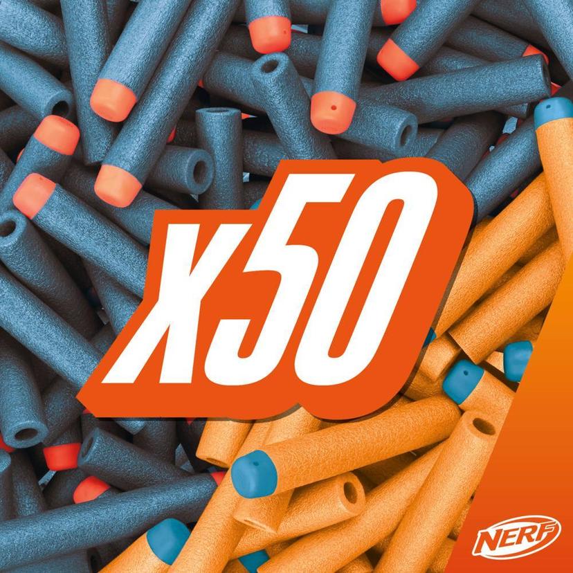 Nerf Elite 2.0, blaster Double Punch, 50 fléchettes Elite, 2 chargeurs 10 fléchettes, blaster motorisé, dès 8 ans product image 1