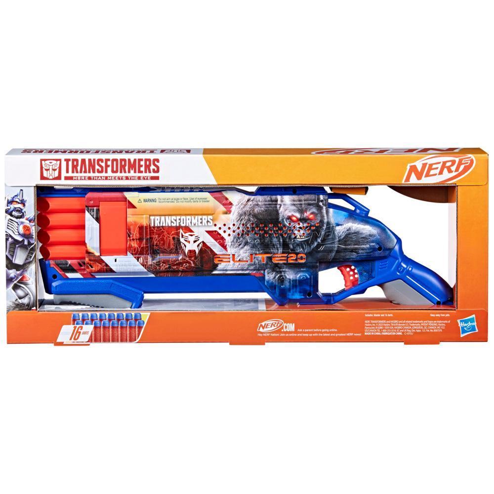 Nerf Transformers Optimus Primal, blaster à fléchettes en mousse, 16 fléchettes Nerf Elite, pour filles et garçons, dès 8 ans product thumbnail 1