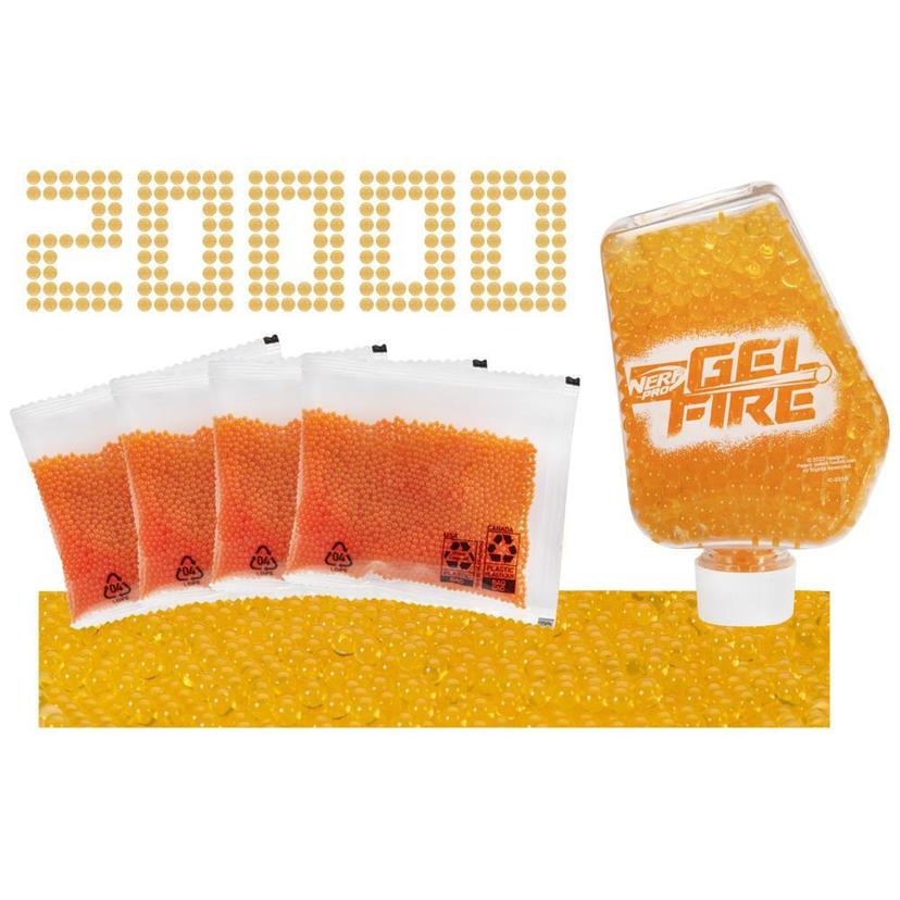 Nerf Pro Gelfire, recharge et chargeur-trémie, 20 000 billes Gelfire déshydratées, 1 chargeur-trémie 800 billes product image 1