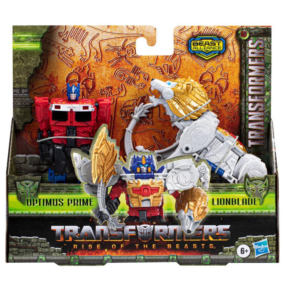 Transformers: Rise of the Beasts, Beast Alliance pack de 2 figurines Beast Combiners Optimus Prime et Lionblade product thumbnail 1