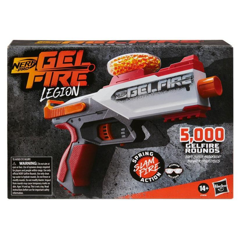Nerf Pro Gelfire, blaster Legion, 5 000 billes Gelfire, chargeur-trémie 130 billes, lunettes product image 1