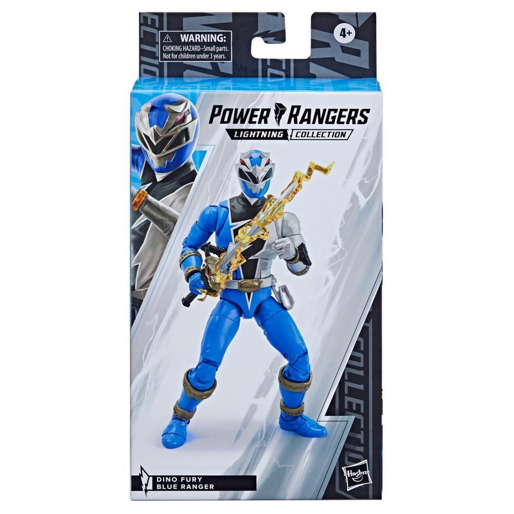 Power Rangers, Lightning Collection, Dino Fury, Ranger Bleu, figurine premium de collection de 15 cm avec accessoires product thumbnail 1