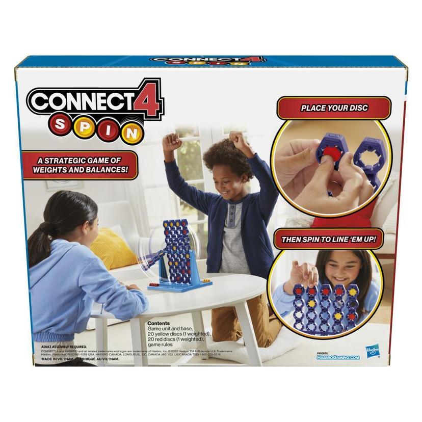 Jeu Connect 4 Spin avec grille tournante, jeu de stratégie familial pour 2 joueurs, pour enfants à partir de 8 ans product image 1