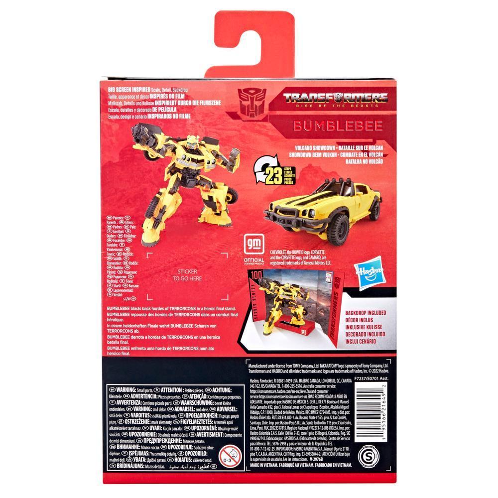 Transformers Generations Studio Series 100, figurine Bumblebee classe Deluxe de 11 cm, Transformers: Rise of the Beasts product thumbnail 1