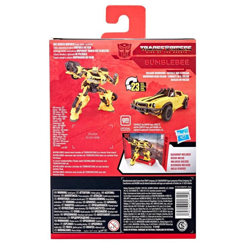 Transformers Generations Studio Series 100, figurine Bumblebee classe Deluxe de 11 cm, Transformers: Rise of the Beasts product image 1