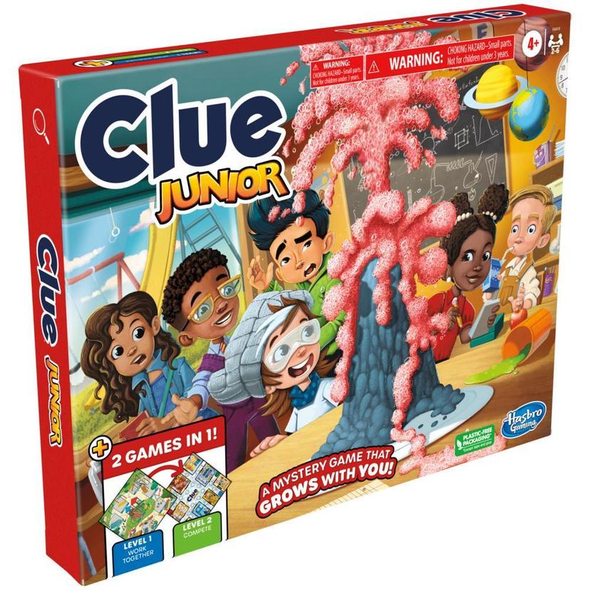 Clue Junior, plateau de jeu réversible, 2 jeux de plateau en 1, jeu d'enquête Clue, dès 4 ans product image 1