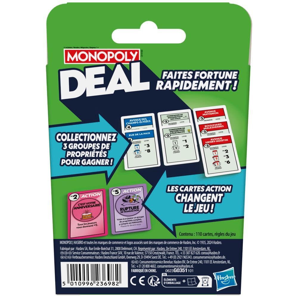 Jeu de cartes Monopoly Deal product image 1
