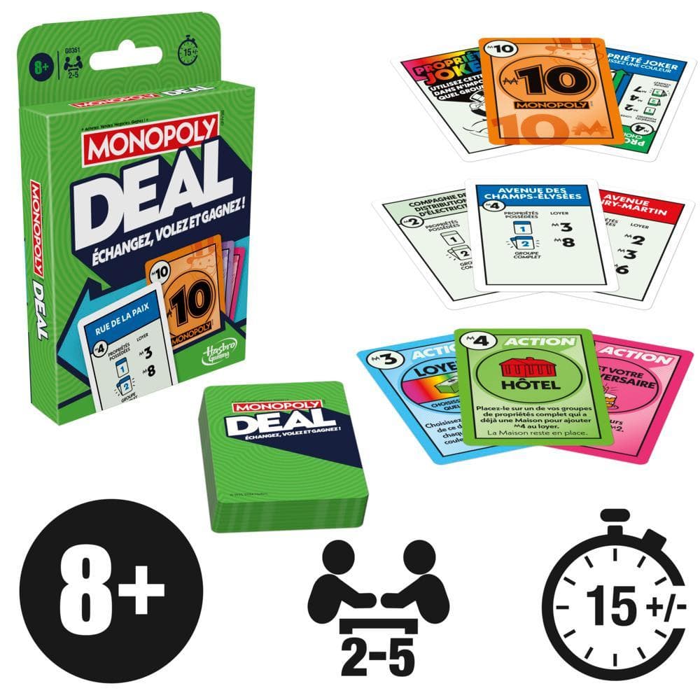 Jeu de cartes Monopoly Deal product thumbnail 1