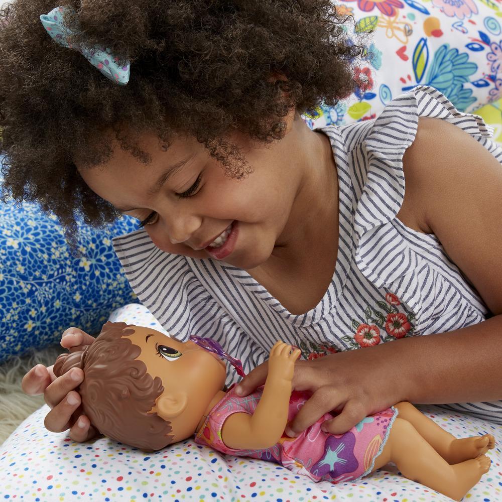 Baby Alive Baby Lil Sounds: Interactive Brown Hair Baby Doll for Girls and Boys Ages 3 and Up, Makes 10 Sound Effects, including Giggles, Cries, Baby Doll with Pacifier product thumbnail 1