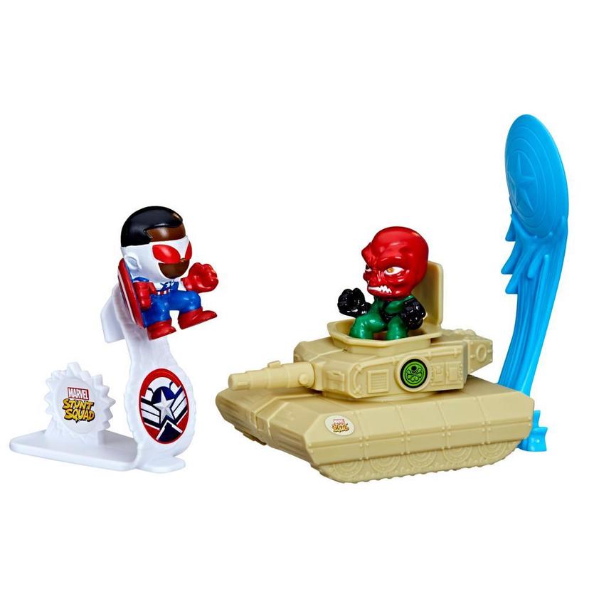 MARVEL STUNT SQUAD BOHATEROWIE VS ZŁOCZYŃCY MINIFIGURKI KAPITAN AMERYKA I RED SKULL product image 1