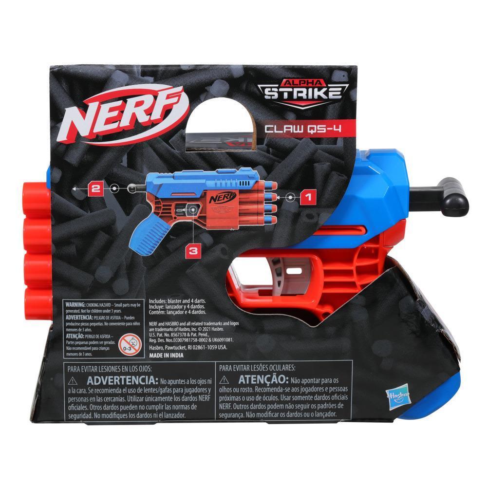 Lança Dardos Nerf Alpha Strike Claw QS-4 - com 4 Dardos, Fácil Recarga e Uso - F2219 - Hasbro product thumbnail 1