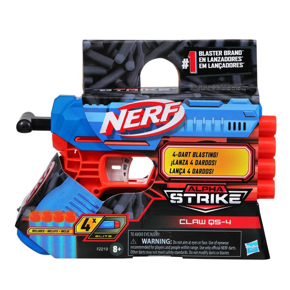 Lança Dardos Nerf Alpha Strike Claw QS-4 - com 4 Dardos, Fácil Recarga e Uso - F2219 - Hasbro product thumbnail 1