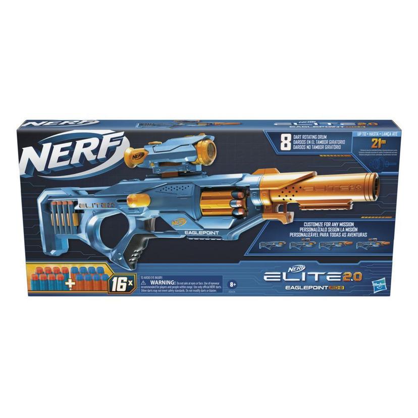 Lança Dardos Nerf Elite 2.0 Lançador Eaglepoint Rd-8, Mira Removível e Tubo Frontal - F0424 - Hasbro product image 1