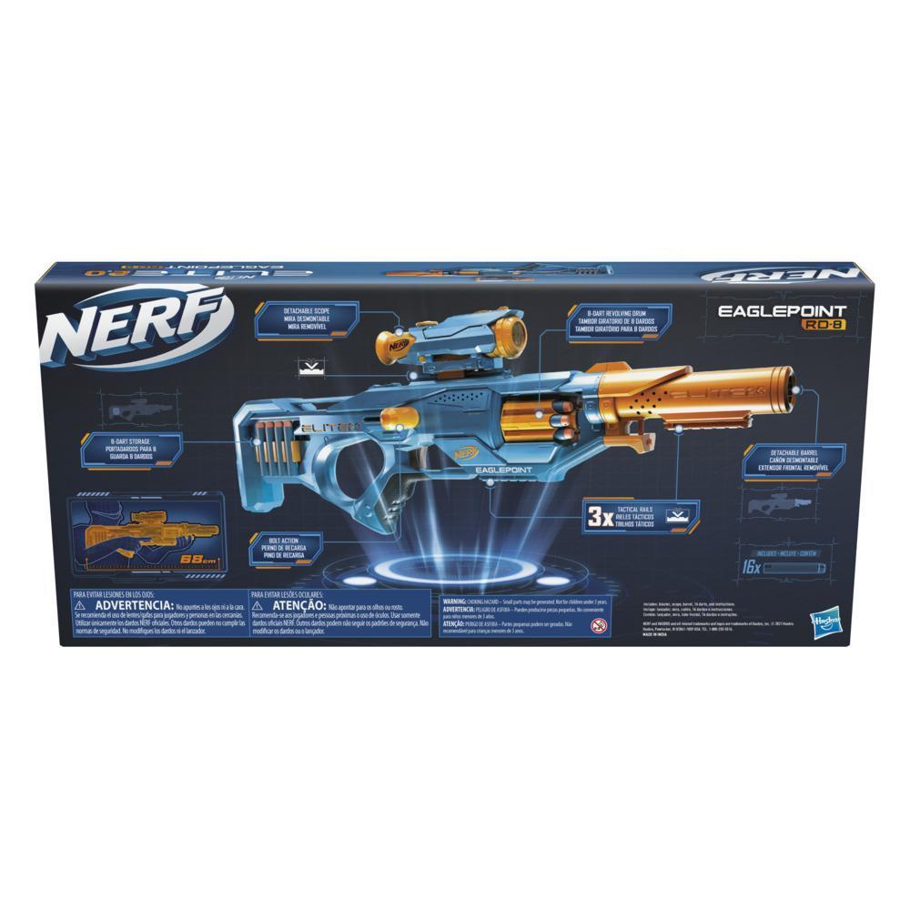 Lança Dardos Nerf Elite 2.0 Lançador Eaglepoint Rd-8, Mira Removível e Tubo Frontal - F0424 - Hasbro product thumbnail 1