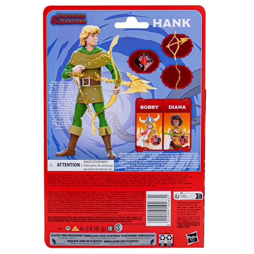 Boneco Dungeons & Dragons - Caverna do Dragão Desenho Anos 80 - Figura 15 cm - Hank - F4882 - Hasbro product image 1