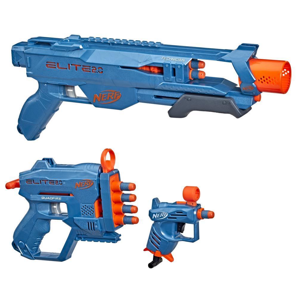 Lança Dardos Nerf Elite 2.0 Kit Loadout com 3 Lançadores - Technician DS-2, Quadfire QS-4 e Ace SD-1 - F4179 - Hasbro product thumbnail 1