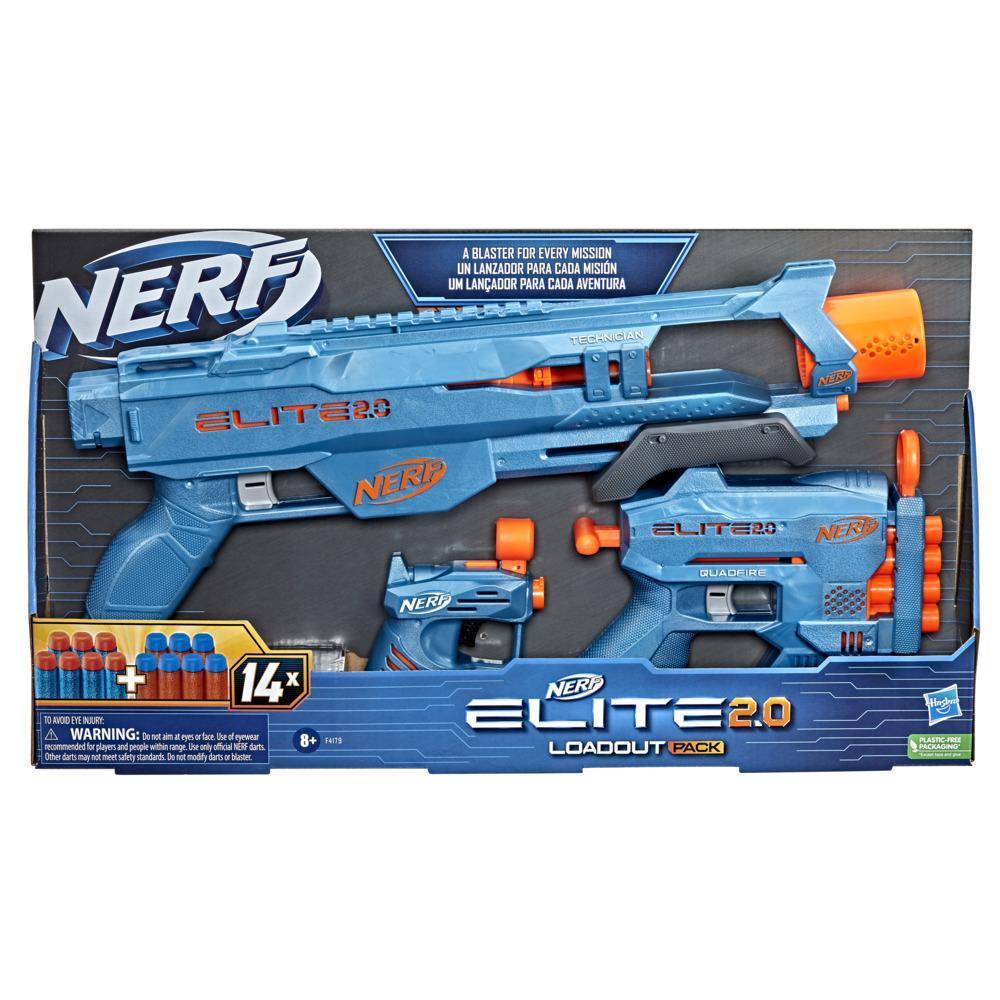 Lança Dardos Nerf Elite 2.0 Kit Loadout com 3 Lançadores - Technician DS-2, Quadfire QS-4 e Ace SD-1 - F4179 - Hasbro product thumbnail 1