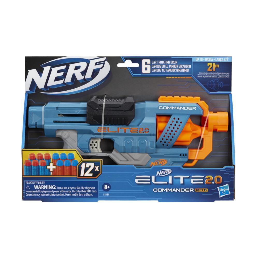 Lança Dardos Nerf Elite 2.0 Commander RD-6, Tambor Giratório Para 6 Dardos - E9486 - Hasbro product thumbnail 1