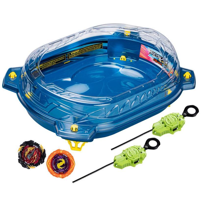 Conjunto Beyblade QuadStrike - Kit com Arena Thunder Edge Beystadium e 2 piões com lançador - F6781 - Hasbro product image 1