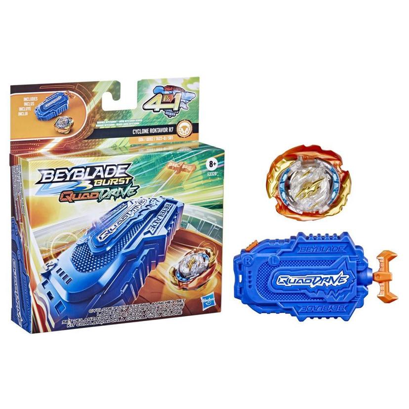 Kit com Pião e Lançador à Corda Beyblade Burst QuadDrive - Fúria Ciclone - F3320 - Hasbro product image 1