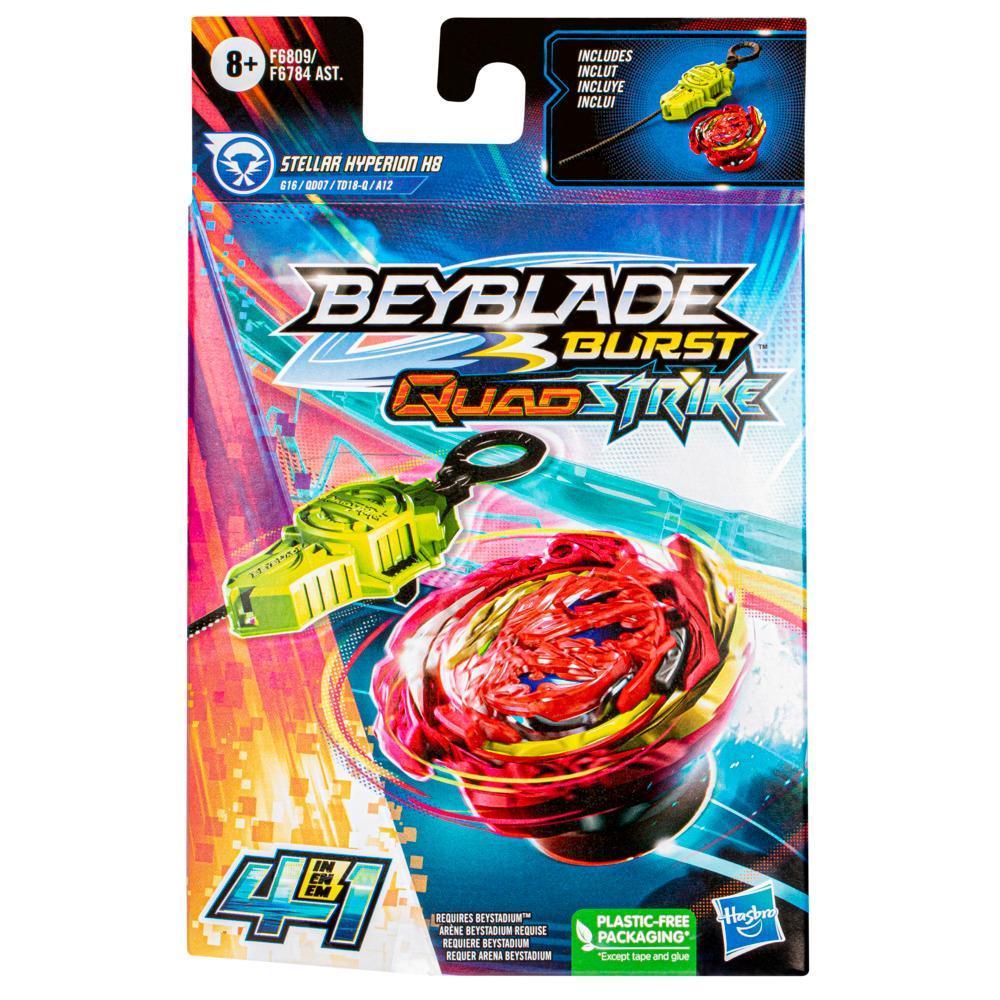 Jogo Pião Beyblade QuadDrive Kit Inicial com Pião e Lançador - Stellar Hyperion H8 - F6809 - Hasbro product thumbnail 1