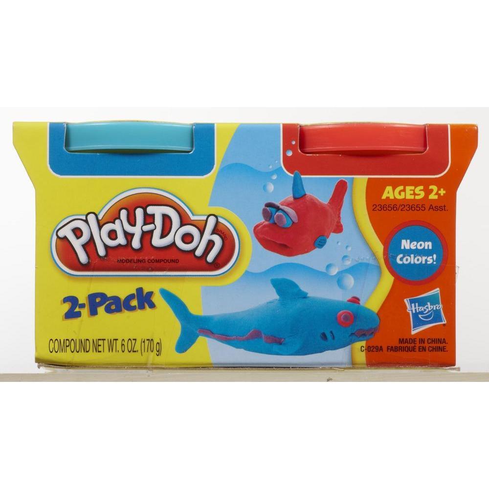 Набор игровой Плей-До 2 баночки синий и красный PLAY-DOH 23656 product thumbnail 1