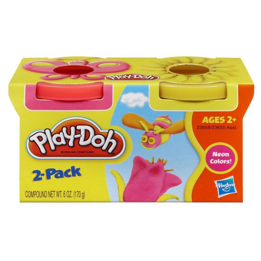 Набор игровой Плей-До 2 баночки желтый и красный PLAY-DOH 23658 product thumbnail 1