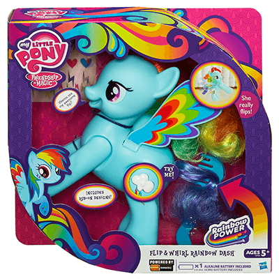My Little Pony Flip & Whirl Rainbow Dash Pony Figure product thumbnail 1