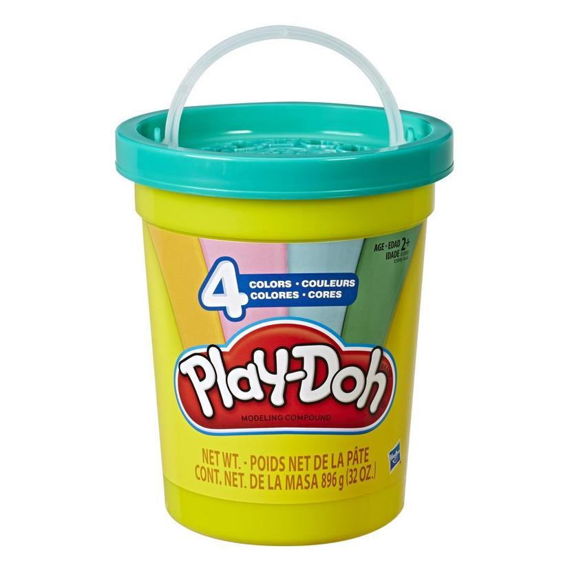 Play-Doh 2-lb. Bulk Super Can of Non-Toxic Modeling Compound with 4 Modern Colors - Light Blue, Green, Orange, and Pink product image 1
