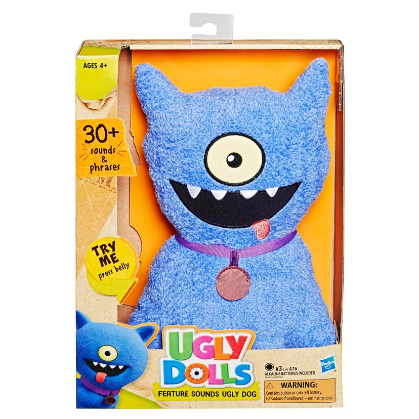 UglyDolls Feature Sounds Ugly Dog, Stuffed Plush Toy that Talks, 9.5 inches tall product image 1