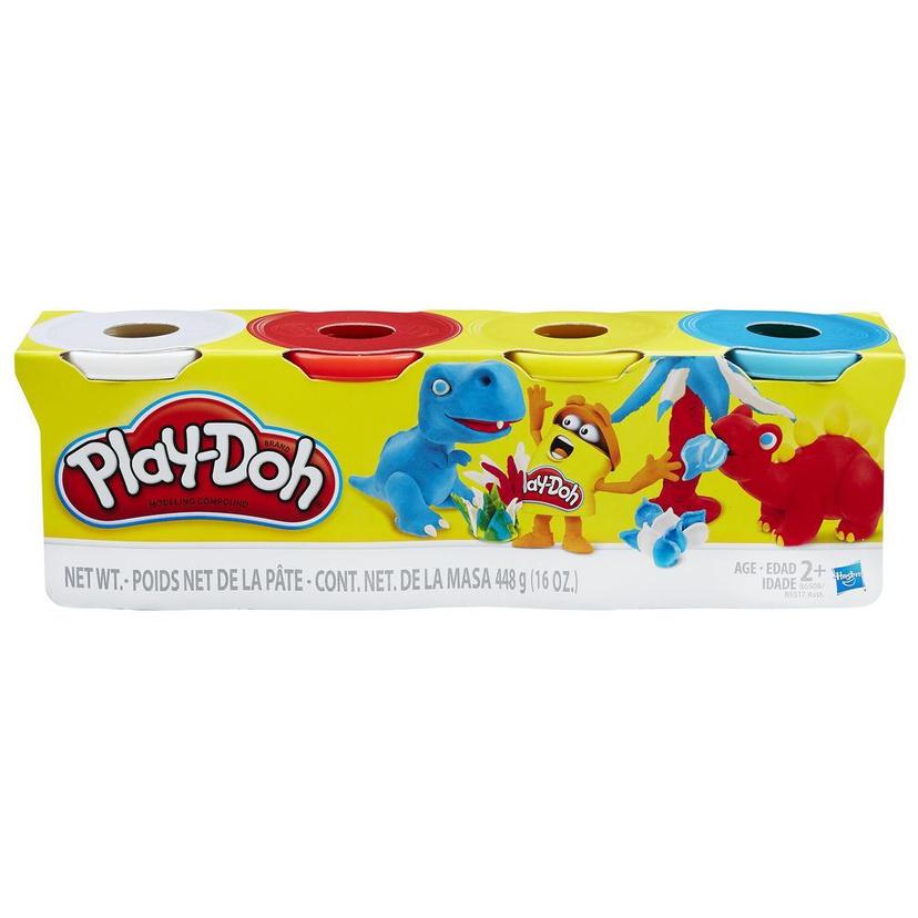 Play-Doh 4er-Pack Grundfarben, 112g-Dosen product image 1