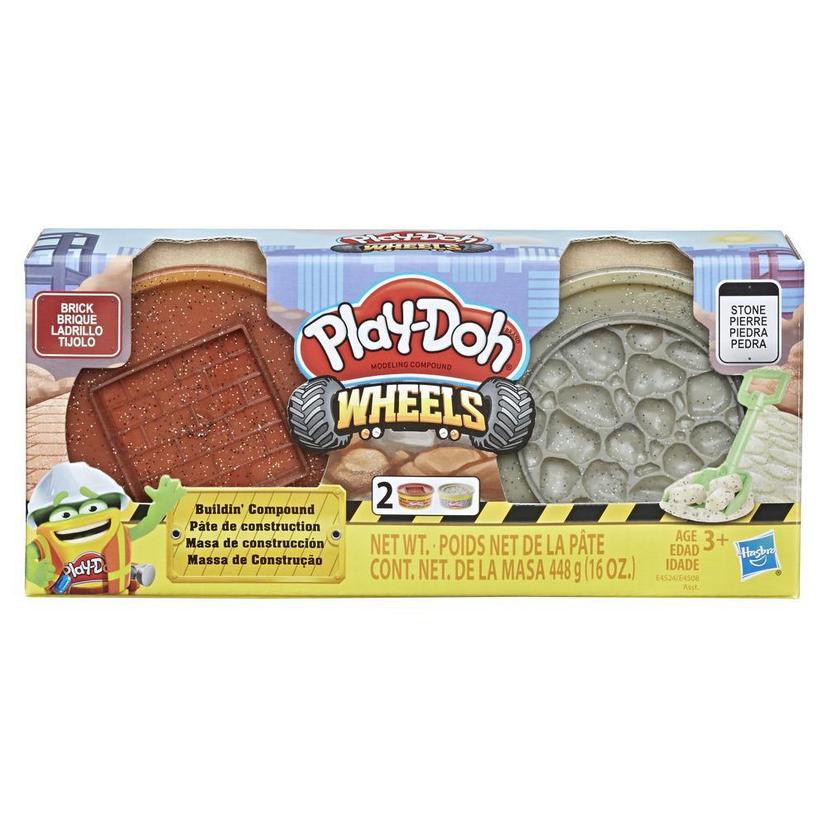 Play-Doh Wheels Υλικά Οικοδομής (Τούβλα και πέτρες) με 2 πακέτα από βαζάκια των 224γρ πλαστοζυμαράκι product image 1