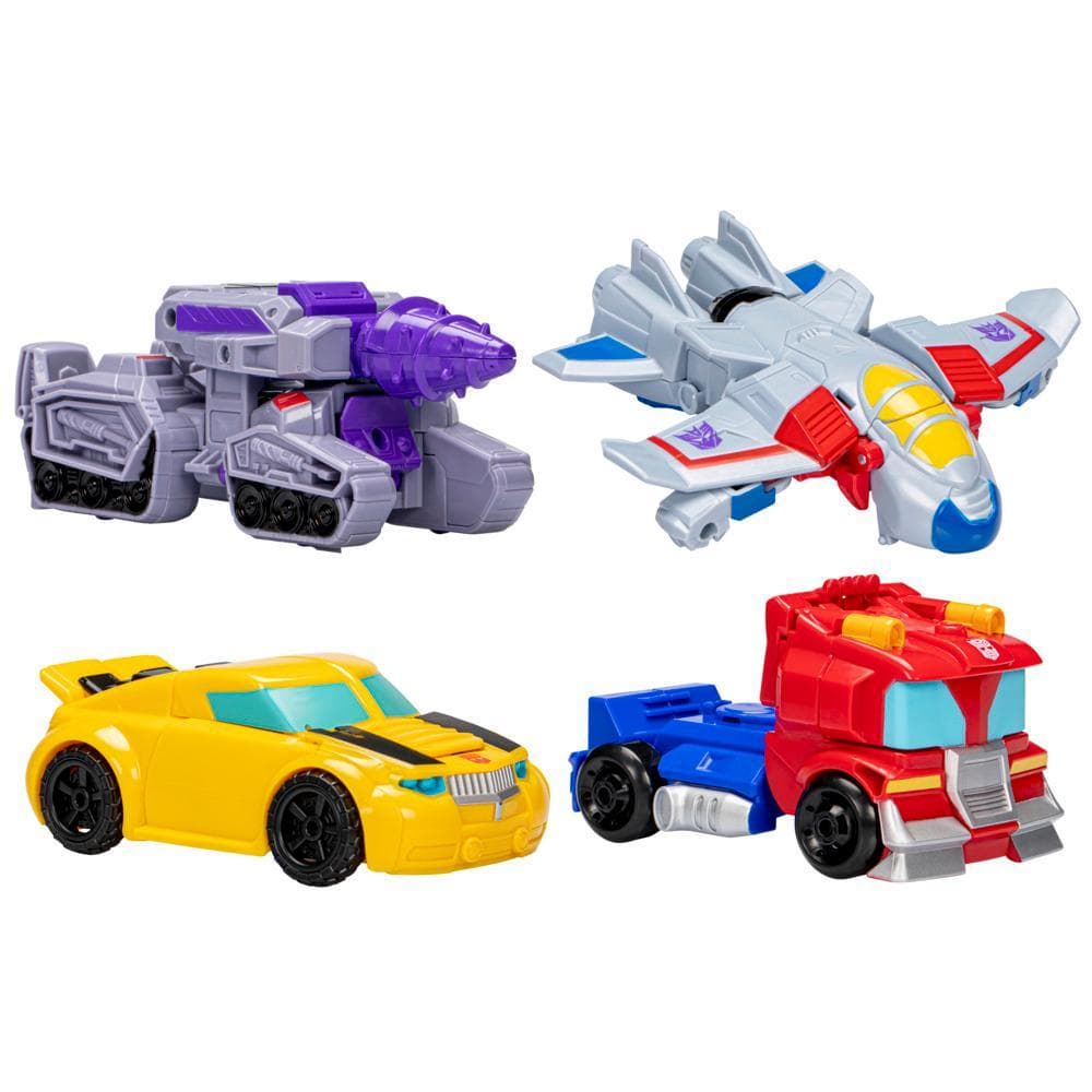Transformers Toys Heroes vs Villains 4-Pack, Preschool Robot Toys
