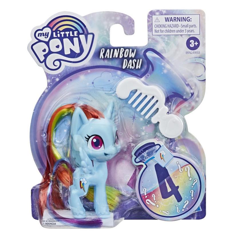 My Little Pony Rainbow Dash Potion Pony Figure -- 3-Inch Blue Pony Toy with  Brushable Hair, Comb, and Accessories - My Little Pony