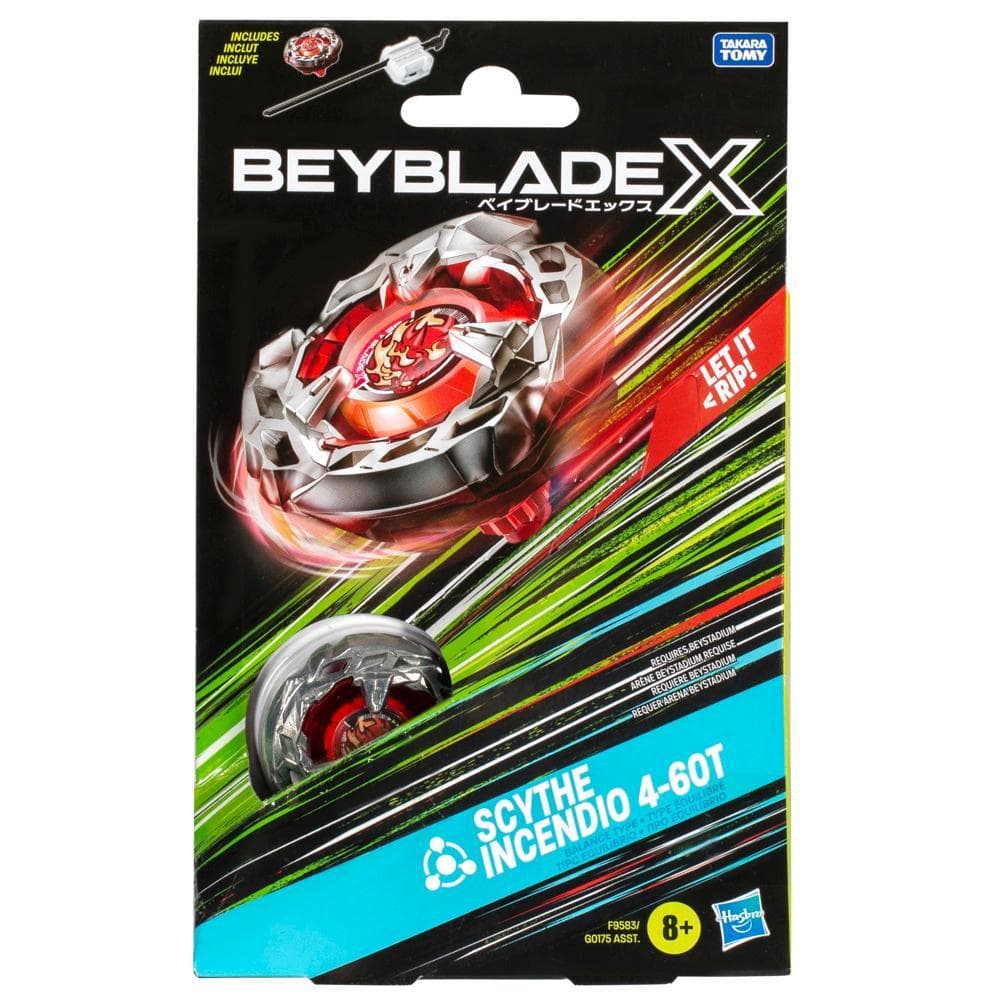 Beyblade X Scythe Incendio 4-60T Starter Pack Set with Balance