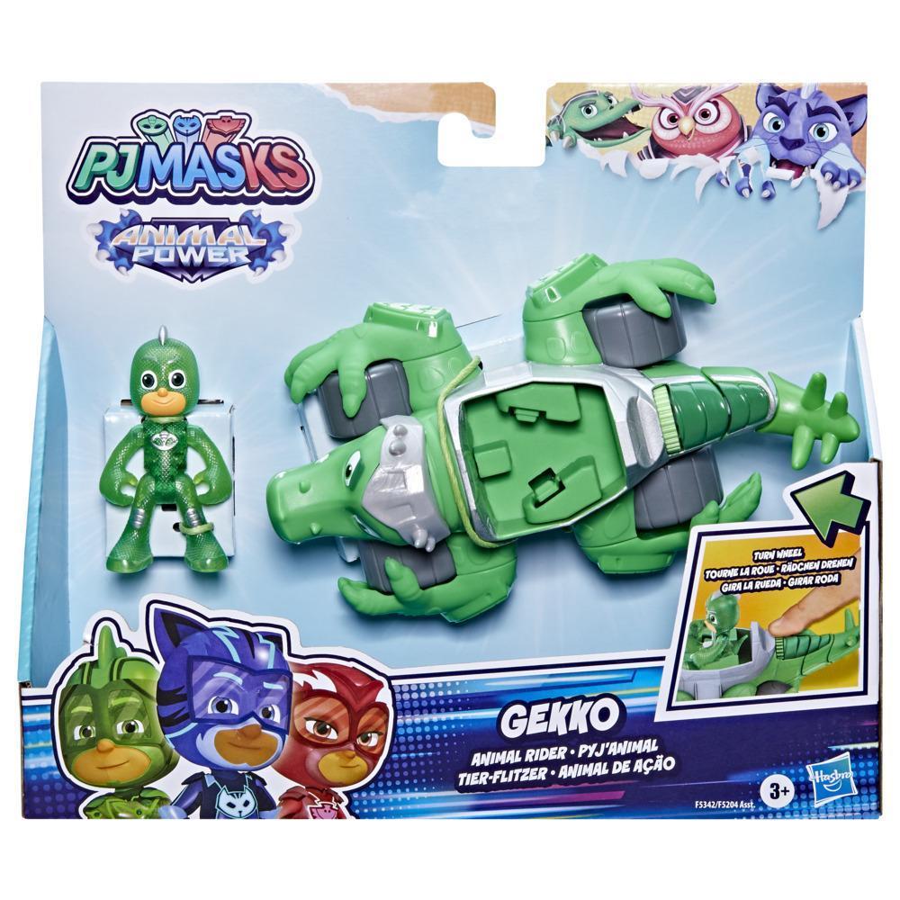 PJ Masks Animal Power Gekko Animal Rider Deluxe Vehicle Preschool Toy, Includes Gekko Action Figure, Ages 3 and Up product thumbnail 1