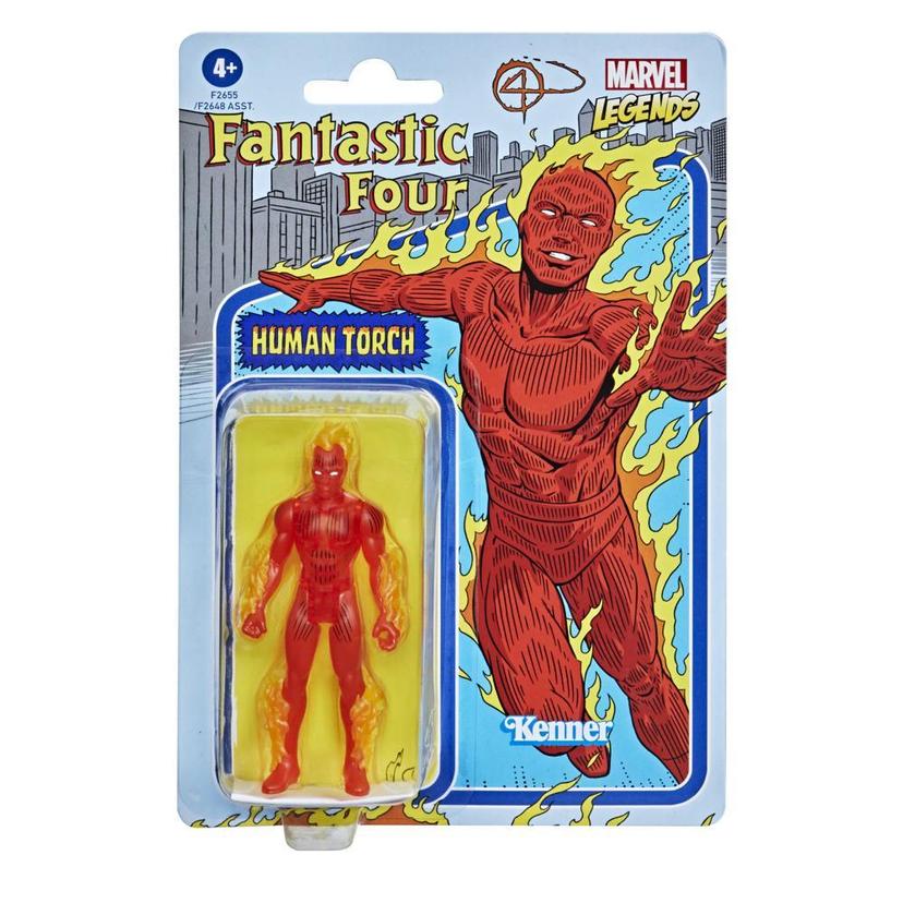 Hasbro Marvel Legends Series 3.75-inch Retro 375 Collection Human Torch Action Figure Toy product image 1