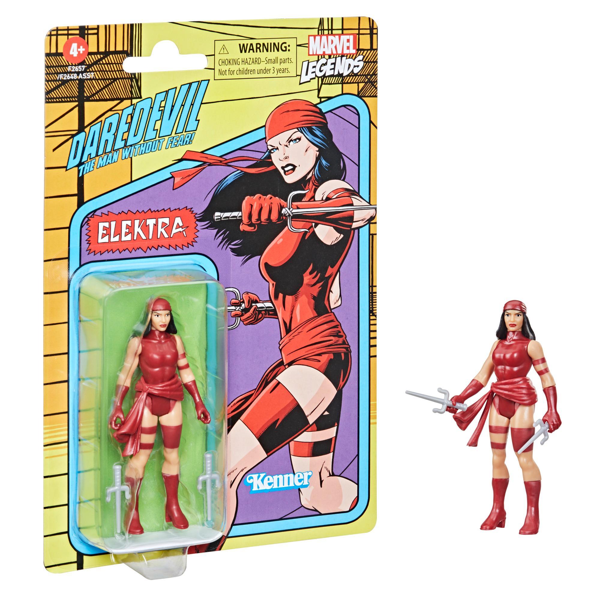 Hasbro Marvel Legends 3.75-inch Retro 375 Collection Elektra Action Figure Toy product thumbnail 1
