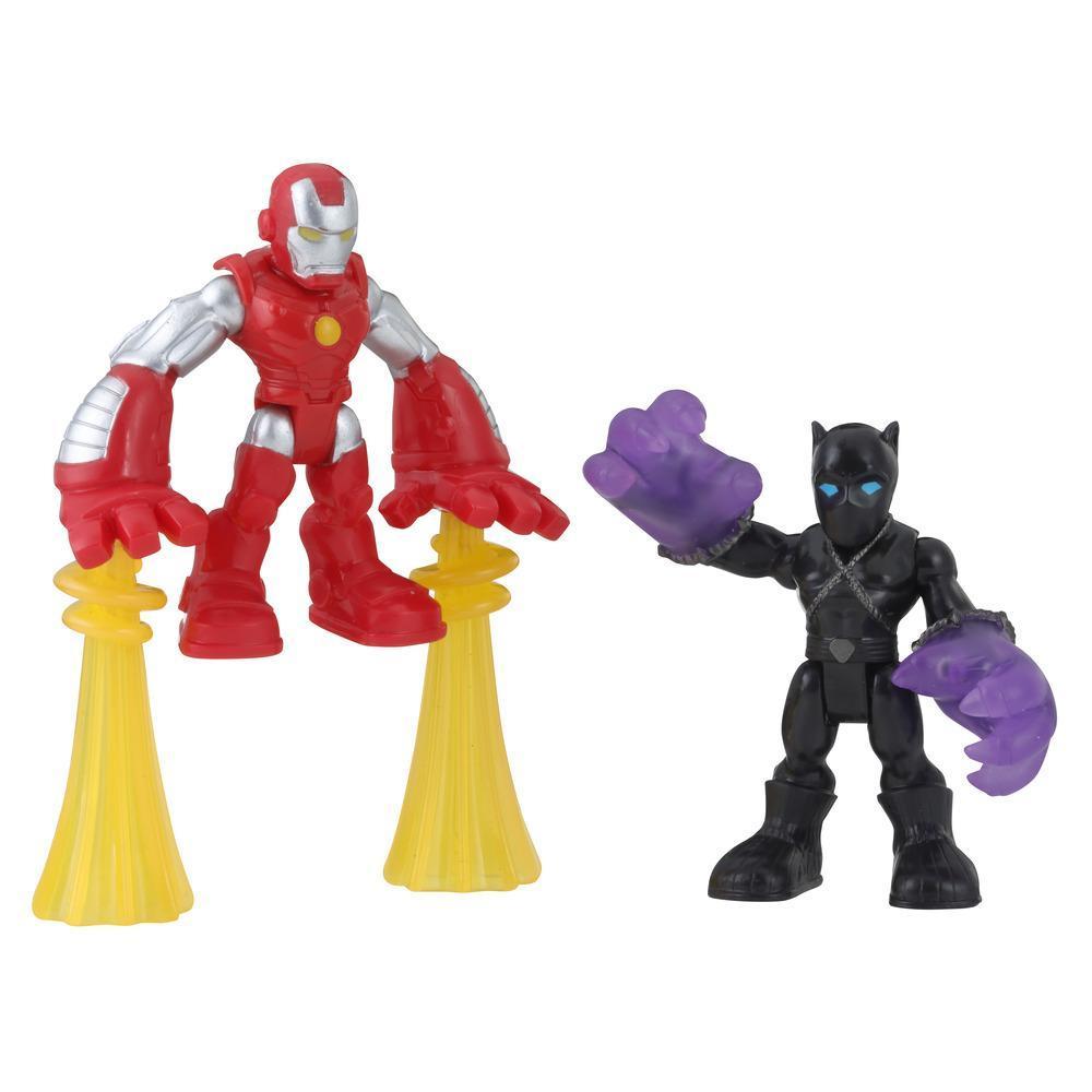 Playskool Heroes Marvel Super Hero Adventures 2-Pack, Collectible 2.5-Inch Black Panther and Iron Man Action Figures product thumbnail 1